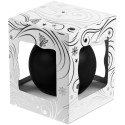 Елочный шар Gala Night Matt в коробке с тиснением, черный, 8 см