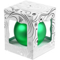 Елочный шар Gala Night Matt в коробке с тиснением, зеленый, 8 см
