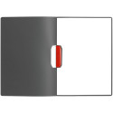 Папка Duraswing Color, серая с красным клипом