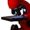 Монокулярный микроскоп Rainbow 50L с набором для опытов, красный