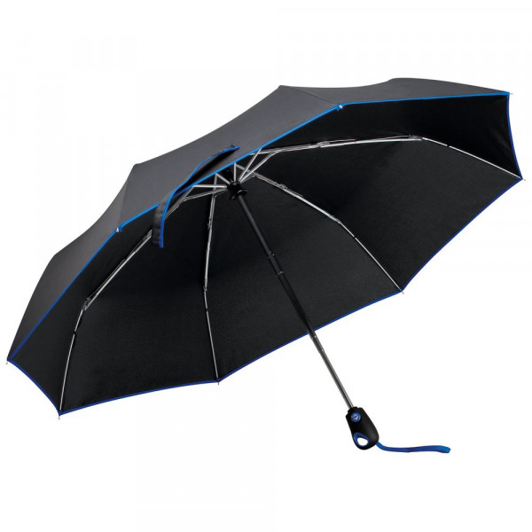 Складной зонт Drizzle, черный с синим