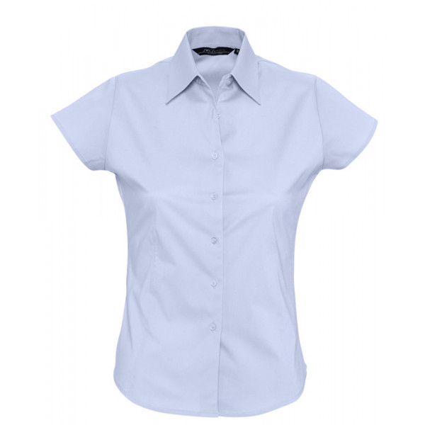 Рубашка женская с коротким рукавом Excess голубая, размер L