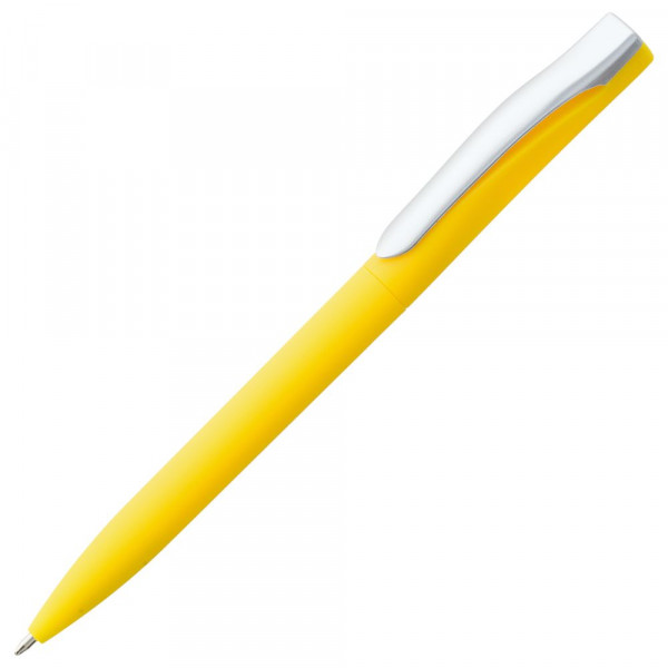 Ручка шариковая Pin Soft Touch, желтая