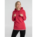 Толстовка с капюшоном унисекс Hoodie, красный меланж
