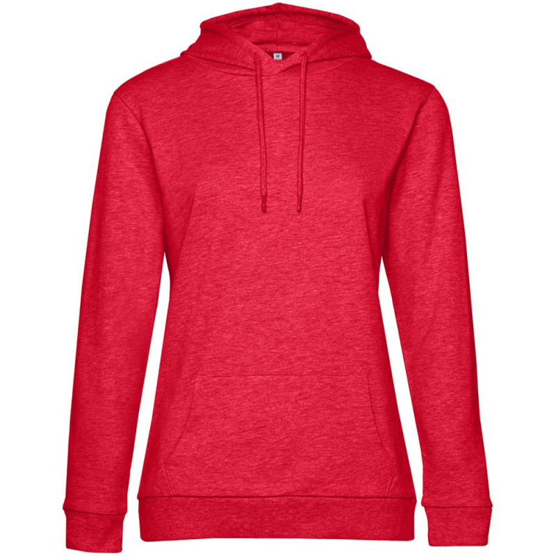 Толстовка с капюшоном женская Hoodie, красный меланж Толстовка с капюшоном женская Hoodie, красный меланж