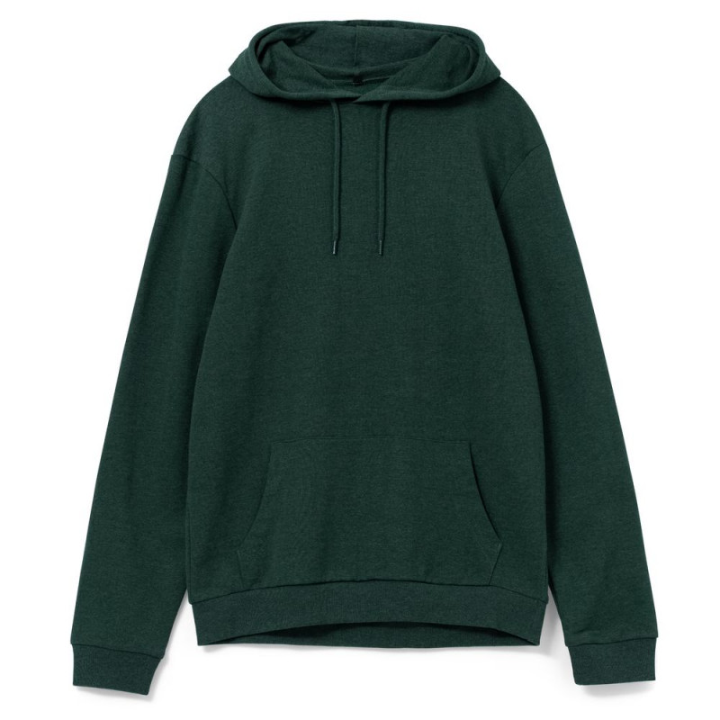 Толстовка с капюшоном унисекс Hoodie, темно-зеленый меланж, размер XS Толстовка с капюшоном унисекс Hoodie, темно-зеленый меланж, размер XS