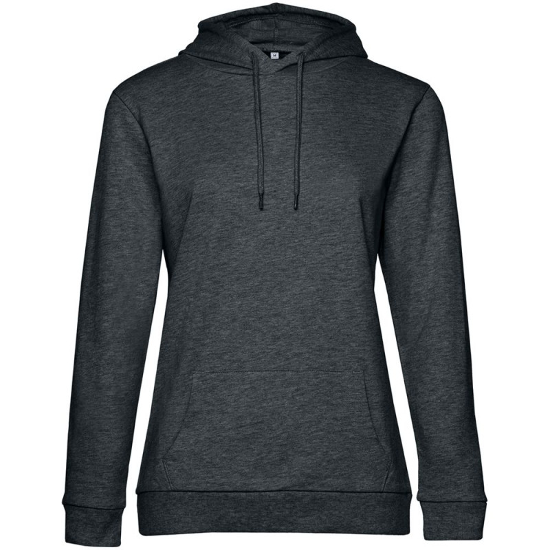 Толстовка с капюшоном женская Hoodie, серый меланж (антрацит), размер L Толстовка с капюшоном женская Hoodie, серый меланж (антрацит), размер L