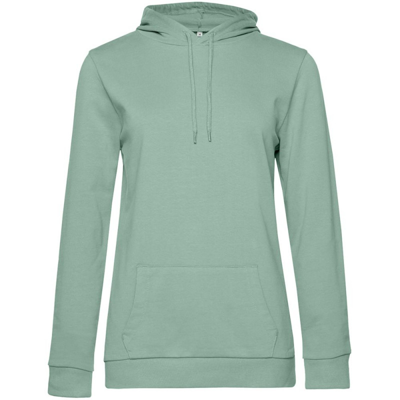 Толстовка с капюшоном женская Hoodie, серо-зеленая Толстовка с капюшоном женская Hoodie, серо-зеленая