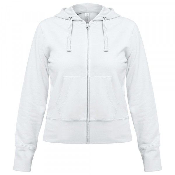 Толстовка женская Hooded Full Zip белая