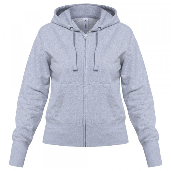 Толстовка женская Hooded Full Zip серый меланж